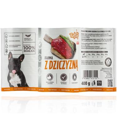 Adult dog food with game - Premium wet food for dogs with wild meat - 400 g - Buy Online on GoSupps.com