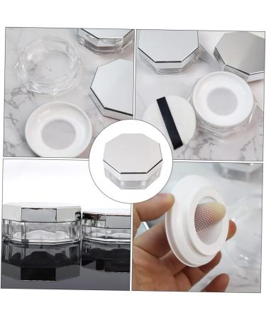 LIFKOME Loose Powder Holder 2 Sets Octagonal Loose Powder Box Baby Holder Powder Puff Loose Powder Cases Cosmetic Rack Portable - Buy Online on GoSupps.com
