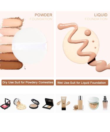 2.2 Inch Cosmetic Powder Puff - 20 Soft Sponges for Foundation BB Cream & Loose Powder - Makeup Tool for Flawless Application - Buy Online on GoSupps.com