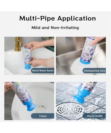 Herios Drain Foam Cleaner Liquid Hair Drain Clog Remover & Cleaner Powerful Sink and Drain Cleaner Foam Quick Foaming Toilet Cleaner for Shower Toilets Sinks Tubs (1Pcs) - Buy Online on GoSupps.com