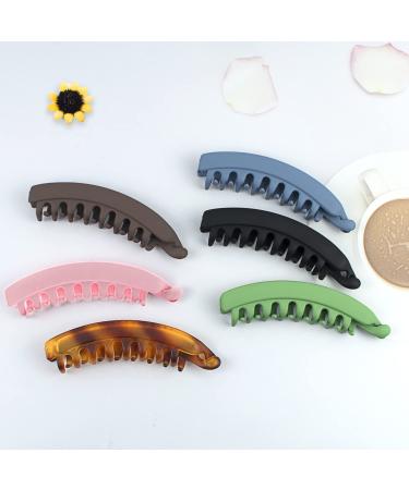 6 PCS Large Banana Hair Clips for Thick Hair - Strong Hold Nonslip Combs for Women and Girls - Buy Online on GoSupps.com
