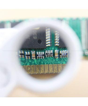 Folding 40x25mm Jewelery Loupe Portable Mini Magnifier Magnifying Glass LED Light Lens Lupa Magnification Metal Silver - Buy Online on GoSupps.com