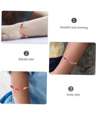 WOONEKY 12pcs Dragon Fruit Bracelet Beaded Stretch Bracelets Charms Bracelet Bohemian Bracelets Multi-layer Stackable Bracelets Women Wrist Jewelry Polymer Clay Friendship Elastic Child - Buy Online on GoSupps.com