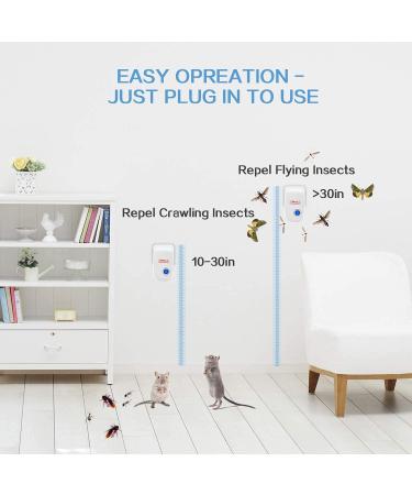 Ultrasonic Plug in Pest Repellent - Non-Toxic Pest Control for Home, Office, Warehouse, Hotel - Humans and Pets Safe (6 Packs) - Buy Online on GoSupps.com