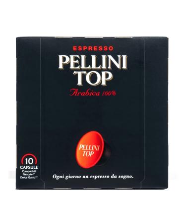 Pellini Top 100% Arabica, 60 Dolce Gusto Compatible Capsules with Intense and Enveloping Aroma and Delicate Roasting, 6 Packs of 10 Capsules