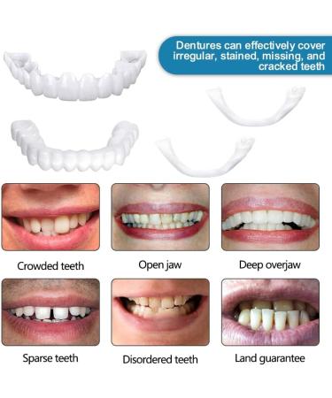 Buy 2 Couples False Teeth Veneers Provisional Dental Prosthesis - Fake Teeth Set with Mini Tweezers & Tooth Bleaching for Men & Women - International Shipping Available - Buy Online on GoSupps.com