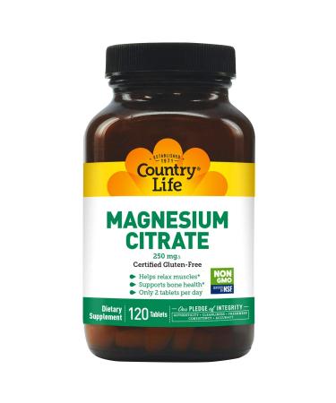 Country Life Magnesium Citrate 250 mg 120 Tablets - Buy Online on GoSupps.com