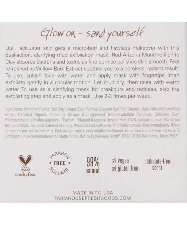 FarmHouse Fresh Sand Your Ground Clarifying Mud Exfoliation Mask 3.2 Fl Oz - Buy Online on GoSupps.com