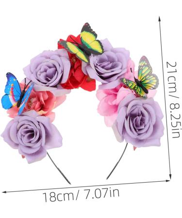 minkissy Flower Butterfly Headdress Headband Butterfly Accessories for Women Butterfly Fascinator Prom Headpiece Floral Headpiece Butterfly Headpiece Flower Headpiece Fabric Purple - Buy Online on GoSupps.com