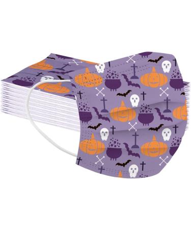 50PC Halloween Disposable Face_Masks for Adults Kids 3-Ply Colorful Breathable Face_Mask with Nose Wire Protective Facemask (50PC disposable for Kids C) - Buy Online on GoSupps.com