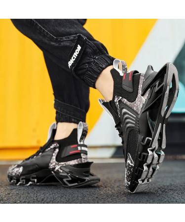 GJUYC Men's Sneakers Shoes - Trail Air Fashion Sport Athletic Running Shoes for Men, Women, Boys, and Kids - Breathable, Casual, and Stylish - Black/White/Blue - Size 11.5 - Buy Online on GoSupps.com