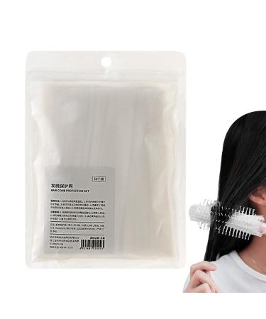 Lot de 50 filets de nettoyage pour peigne cheveux - Pour enlever la poussi re des cheveux