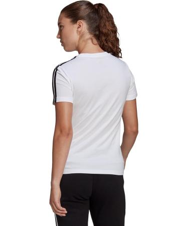 Adidas Women's 3-Stripes T-Shirt L - White/Black | International Shipping Available - Buy Online on GoSupps.com
