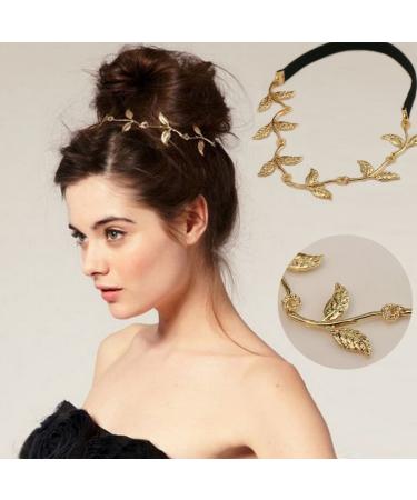 Jovono Head Chain Boho Hair Accessories Gold Headpiece Leaf Chain Headband for Women