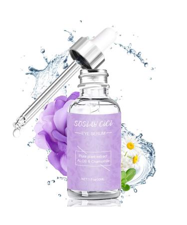 Organic Eye Serum  Under Eye Serum for Crows Feet and Puffiness  Natural Moisturize Anti Aging Eye Cream with Caffeine  Aloe and Hyaluronic  Reduce Eye Bags and Wrinkles  for Men and Women 30ml