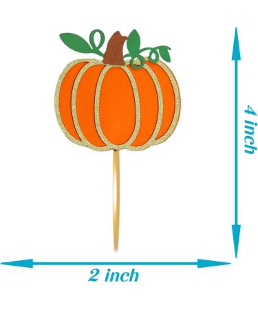 Confetti! Pumpkin Cupcake Toppers Fall Party Theme Pumpkin Birthday Thanksgiving Halloween Decorations Party Cake Decorations Supplies - Buy Online on GoSupps.com