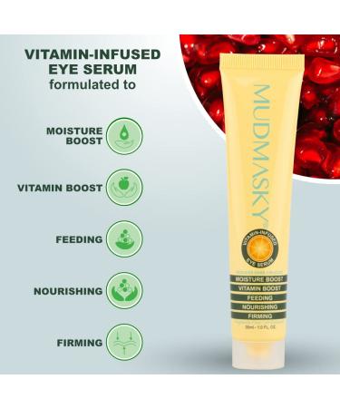 MUDMASKY Vitamin-Infused Eyeserum 30ml - Hydrating Eye Serum - Buy Online on GoSupps.com
