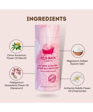 Eco Bath London Balance & Calming Epsom Salt Bath Soak 1kg - White | Pack of 1 - Buy Online on GoSupps.com
