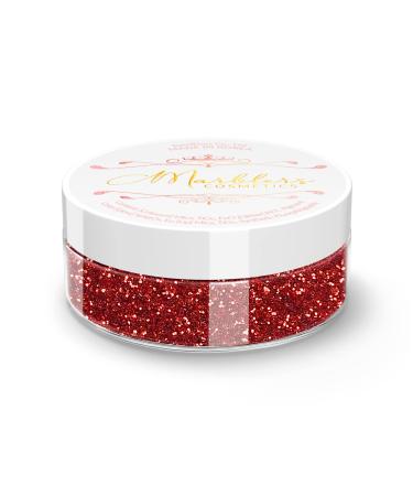 MARBLERS Cosmetic Grade Fine Twinkle Glitter Santa Red 0.18oz (5g) | Non-Toxic | Vegan | Cruelty-Free | Eyeshadow Nail Polish Nail Art | Festival Rave & Party Makeup | Body & Face Fine Glitter 5g Red Santa Red - Buy Online on GoSupps.com