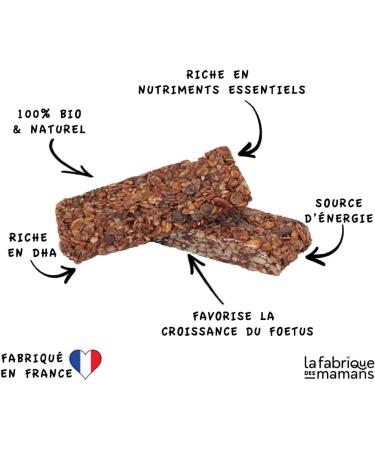  La fabrique des mamans The Moms' Factory - Pregnancy & Breastfeeding - Organic Cereal Energy Bar with Superfoods for Expectant & New Mothers - Fiber Source Snack - Chocolate/Refill Pack of 20 Bars - Buy Online on GoSupps.com