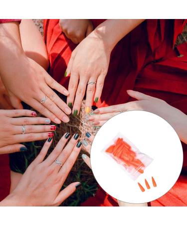 dijiusidy 1 Set Press on Nails Almond Fingernails Stick Solid Color Full Cover Art Decals Salon Supplies DIY Decorations No.7 orange - Buy Online on GoSupps.com