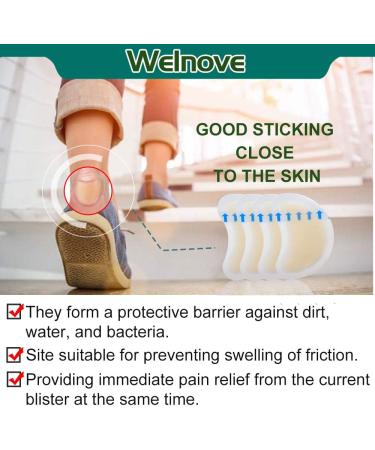 Welnove Adhesive Heels Blister Cushioned Bandages - 14 Pack for Men and Women - Buy Online on GoSupps.com