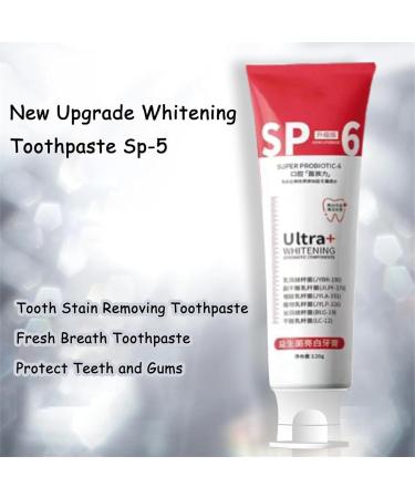 Ultra Whitening Toothpaste Sp-6 Probiotic Whitening Toothpaste Sp-6 Whitening and Stain Removing Toothpaste Deep Cleaning Toothpaste Prevents Tartar - Buy Online on GoSupps.com