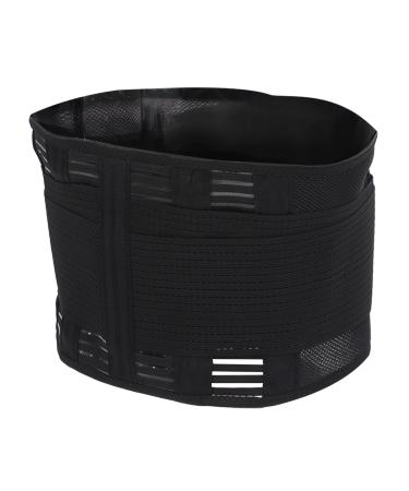 Lumbar Support Brace Skin Friendly Hook and Loop Comfortable Waist Support Belt Breathable Mesh 4 PVC Support Strips with Removable Pad for Running(M)
