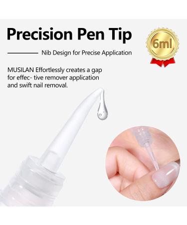  MUSILAN 3pcs 7ml Nail Glue Remover Pen for Pressed Nails 3 in 1 Nail Glue Remover Pen Click Removal Pen Design for False Nails Adhesive Unbinder Not for Gel Polish Base Coat - Buy Online on GoSupps.com