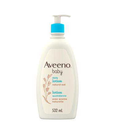 Aveeno Baby Daily Moisture Body Lotion for Delicate Skin Natural Colloidal Oatmeal & Dimethicone Hypoallergenic Moisturizing Baby Lotion Fragrance- Phthalate- & Paraben-Free 532mL