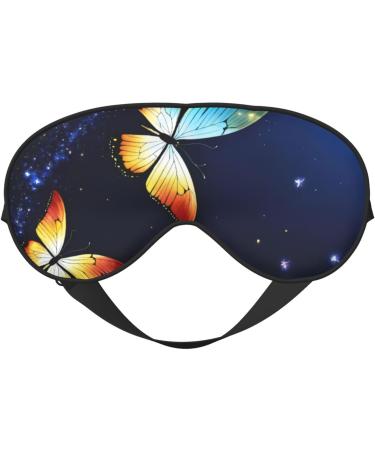Cute Butterfly Print Soft Eye Mask - Sleep Mask for Women & Men | Travel Sleep Aid - Buy Online on GoSupps.com