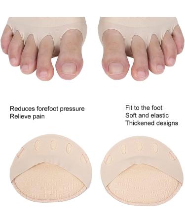 Foot Cushion & Pointe Shoe Toe Pads - 2 Pairs Stress Pain Relief for High Heels | Breathable Forefoot Pads (Skin Color - Buy Online on GoSupps.com