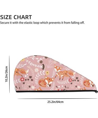 Beautiful Fox Microfiber Hair Towel | Soft Super Absorbent Coral Velvet Wrap for Long Curly & Thick Hair - Quick Dry Hair Cap for Women - Buy Online on GoSupps.com