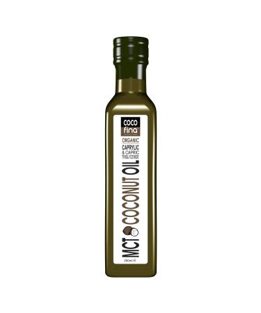 Cocofina Organic MCT Oil C8 C10 Liquid Coconut Oil for Keto Diets & Bulletproof coffee high octane Gluten Free Palm Oil Free GMO Free in Opaque Glass Bottle Kind on Tummy - 250ml - Buy Online on GoSupps.com