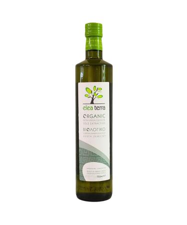 Elea Terra Greek Organic Extra Virgin Olive Oil Cold Extraction Glass Bottle 750 ml