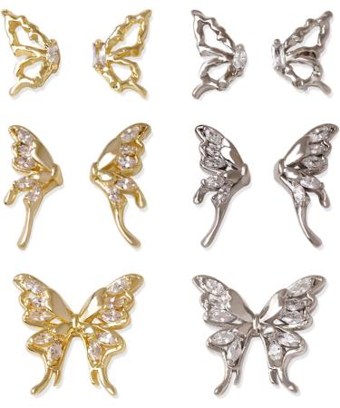 FEIlei 5Pcs Zircon Nail Art Rhinestones Crystal Gems for Nail Decor Rings Earrings DIY - Buy Online on GoSupps.com