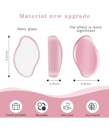 Crystal Hair Eraser for Men & Women | Reusable Painless Hair Removal Tool | Magic Exfoliation Device for Back Arms & Legs (Pink - Buy Online on GoSupps.com