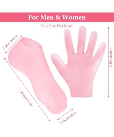 Moisturising Socks and Gloves Set 2PCS Silicone Sock and Gloves for Women Spa Gel Socks Hand Foot Care Pedicure Sock Anti Slip Aloe Socks for Repairing Dry Cracked Hands Feet Heels - Buy Online on GoSupps.com
