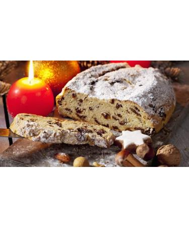 Marzipan Stollen | Traditional German Christmas Butter Cake Dessert with Marzipan & Almonds | Enjoy The TRADITIONALLY Baked Marzipan Stollen | 500 G | NIEDEREGGER | Germany - Buy Online on GoSupps.com