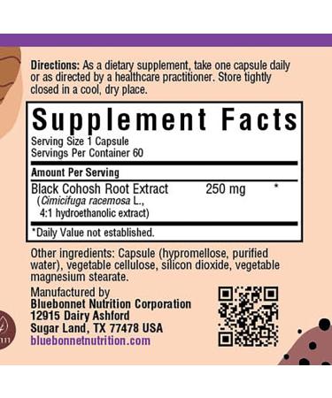BlueBonnet Black Cohosh Root Extract Supplement - 60 Count - Buy Online on GoSupps.com