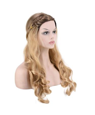 BGHJUE Blonde Gradient Braided Long Curly Heat Resistant Wig for Women - Premium Quality Blonde Hair - Buy Online on GoSupps.com