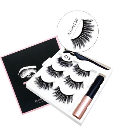 Magnetic Eyelashes And Eyeliner Kit 3 Pairs Reusable Magnetic Lashes With Eyeliner 3D Natural Look False Eyelashes Magnetic Eyelashes Natural Looking Lashes - Buy Online on GoSupps.com
