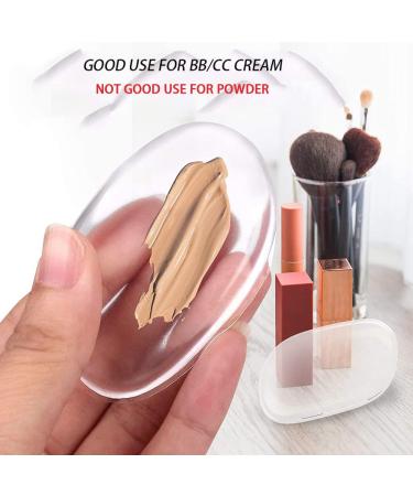 AKOAK Silicone Makeup Sponge Set - 2 Transparent Face Applicators for Liquid Foundation Cream CC Cream Concealer & BB Cream - Perfect Blender for Flawless Makeup - Buy Online on GoSupps.com