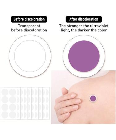 UV Stickers for Sunscreen | 80 UV Color Changing Patch Multi-Purpose UV Detecting Tool for Beaches Parks Picnic and Hiking - Buy Online on GoSupps.com