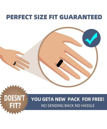 JEROOT Titanium Magnetic Rings 8mm Black with 3500 Gauss Strength | Step Edge Sleek Design for Men and Women | Includes Jewelry Gift Box - Buy Online on GoSupps.com