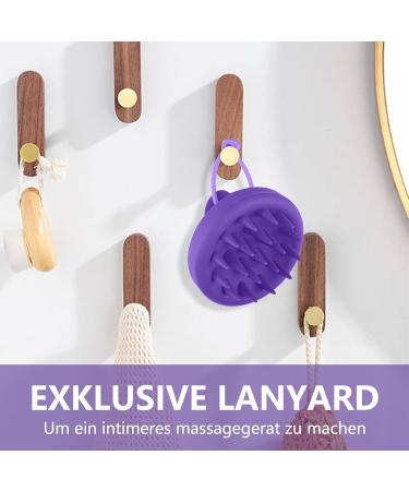 Head Massage Brush | Silicone Scalp Massager for Hair Growth | Purple Shampoo Brush - Buy Online on GoSupps.com