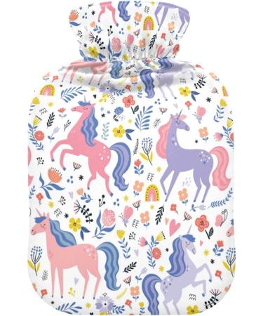 Naanle Unicorn Flower Hot Water Bottle - 2L Transparent Pain Relief for Warm & Cold Therapy | Ideal for Bed Hand and Foot Comfort - Buy Online on GoSupps.com