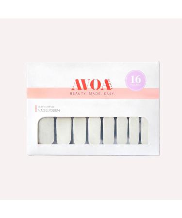 Shop Avoa Beauty Nail Film - The Sheer Truth | Transparent Glitter Monochrome Design | 16 Long-Lasting Self-Adhesive Nail Wraps - International Shipping Available - Buy Online on GoSupps.com