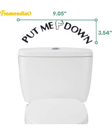 Framendino 4 Pack Black Funny Reminder Toilet Seat Decal Sticker Set for Bathroom - Buy Online on GoSupps.com