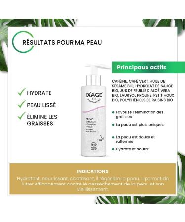 Anti-Cellulite Slimming Cream 200ML ORGANIC Natural and ORGANIC Made in France Caffeine and Green Coffee Anti Orange Peel Sage Aloe Vera Organic Sesame Acts on fats and tones the skin - Buy Online on GoSupps.com